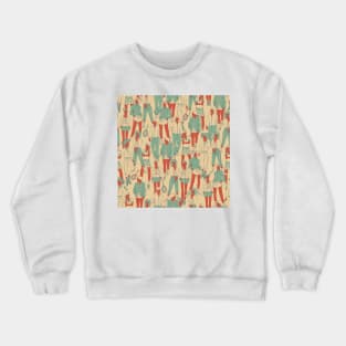 Vintage colored figure in retro sport wear Crewneck Sweatshirt